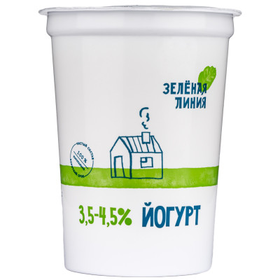 Йогурт 3.5-4.5% Зелёная Линия, 500г