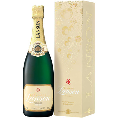 Шампанское Lanson Ivory Label белое полусладкое 12.5%, 750мл