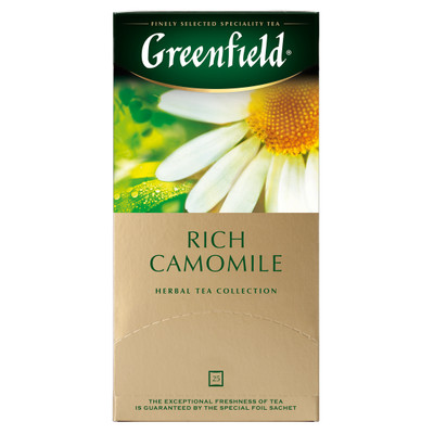Чай Greenfield Rich Camomile травяной в пакетиках, 25х1.5г