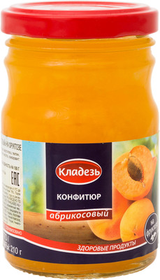 Конфитюр Кладезь абрикосовый на фруктозе, 210г