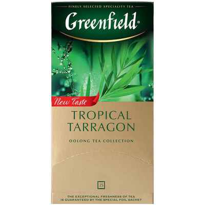 Чай Greenfield Tropical Tarragon зелёный в пакетиках, 25x1.5г