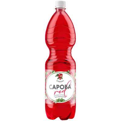 Напиток безалкогольный Сарова Red со вкусом клюквы среднегазированный, 1.5л