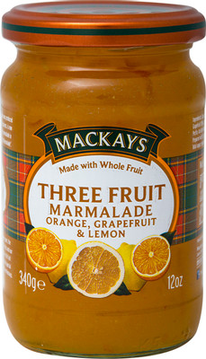 Десерт фруктовый Mackays Три фрукта апельсин-лимон-грейпфрут, 340г