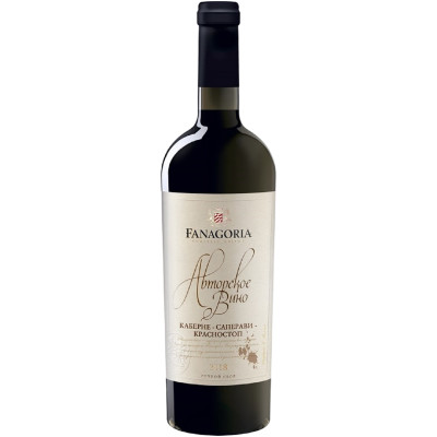 Вино Фанагория Авторское вино Каберне-Саперави-Красностоп красное сухое 13%, 750мл