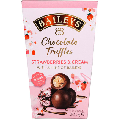 Конфеты Baileys Трюфели шоколадные с ирландским кремовым ликером и клубникой, 205г