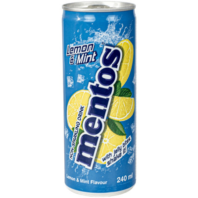 Напиток Mentos Lemon Mint безалкогольный негазированный, 240мл