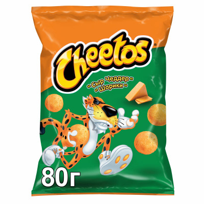 Кукурузные снеки Cheetos Чеддар, 80г