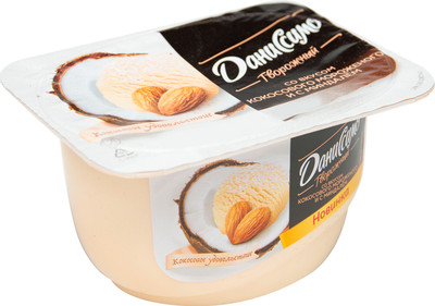 Продукт творожный Даниссимо кокосовое мороженое-миндаль 6%, 130г