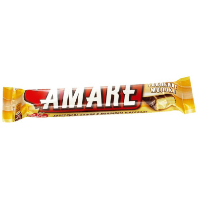 Конфета Amare вафельная с начинкой со вкусом топленого молока, 45г