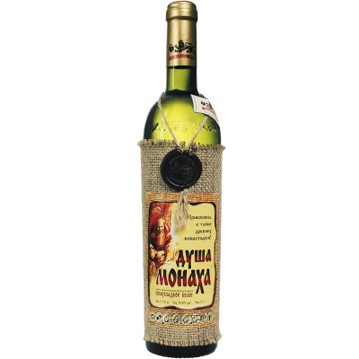 Вино Душа Монаха белое полусладкое 10-12%, 700мл
