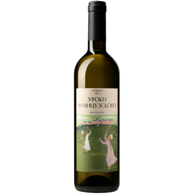 Вино Уроки французского Шардоне белое сухое 10,5-12,5%, 750мл