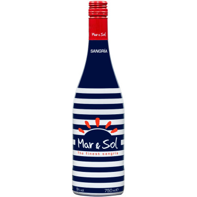 Виноградосодержащий напиток Sangria Mar & Sol красный сладкий 9%, 750мл