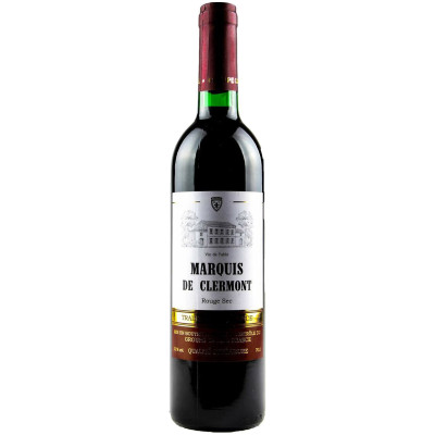 Вино Marquis de Clermont столовое красное сухое 11%, 700мл
