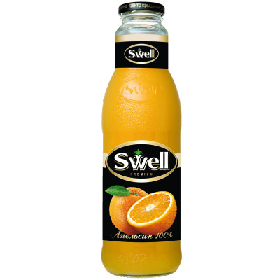 Сок Swell апельсиновый с мякотью восстановленный стерилизованный, 750мл