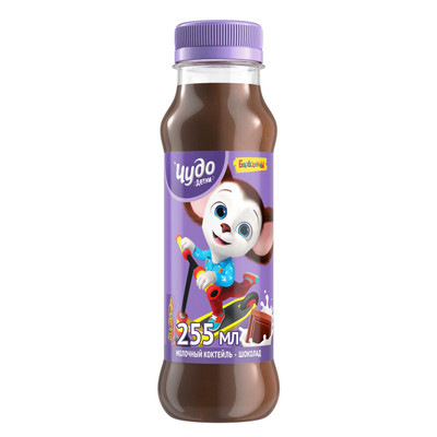 Коктейль молочный Чудо Детки Шоколад 2.5%, 255мл