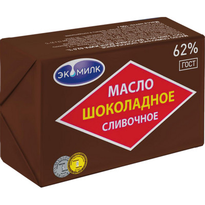 Масло сливочное Экомилк Шоколадное 62%, 100г