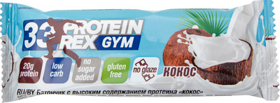 Батончик протеиновый Protein Rex Gym со вкусом кокоса, 60г