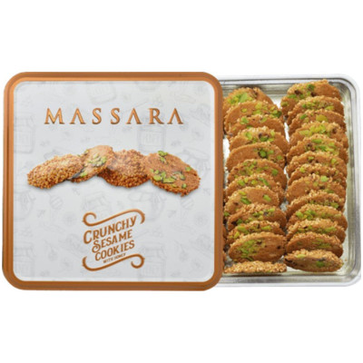 Печенье Massara Crunchy Sesame хрустящее с кунжутом/фисташками и медом, 200г