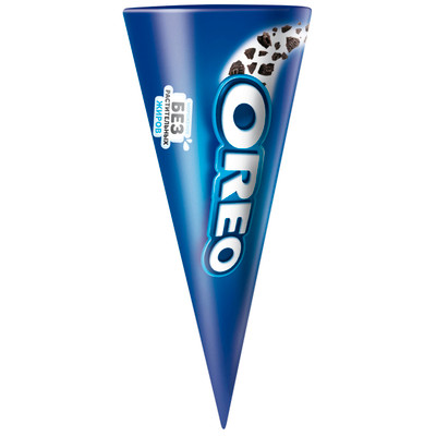 Мороженое сливочное Oreo с дроблёным печеньем рожок с какао 8%, 72г