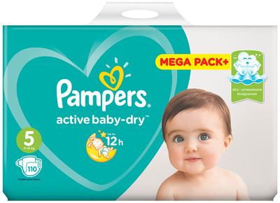 Подгузники Pampers Active Baby-Dry р.5 11-16кг, 110шт