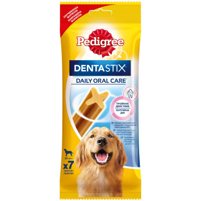 Лакомство Pedigree Dentastix для ухода за зубами для собак крупных пород, 270г
