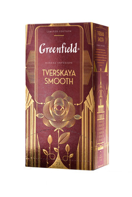 Напиток чайный Greenfield Tverskaya Smooth с ароматом розы и вишни, 25х1.5г