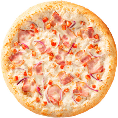 Пицца Карбонара «Много Лосося», 850г