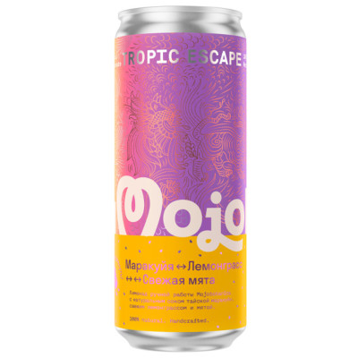 Напиток Mojobotanica Tropic Escape Маракуйя-Лемонграсс безалкогольный сокосодержащий, 330мл