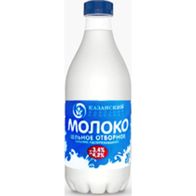 Молоко Молочная Речка цельное отборное пастеризованное 3.4-4.2%, 930мл
