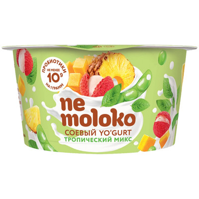 Продукт соевый Nemoloko Yogurt тропический микс обогащённый для детского питания, 130г