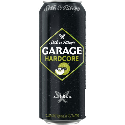 Пивной напиток Seth and Riley’s Garage Hardcore Melon пастеризованный 6%, 450мл
