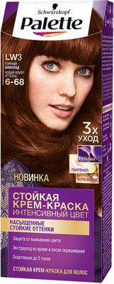 Крем-краска для волос Palette горячий шоколад LW3 (6-68), 110мл