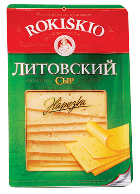Сыр Rokiskio Литовский нарезка 48%, 140г