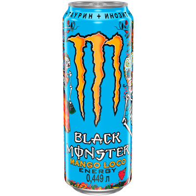 Энергетический напиток Black Monster Mango Loco, 449мл