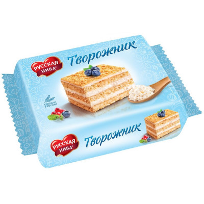 Торт бисквитный Русская Нива Творожник, 300г
