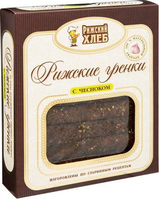 Гренки Рижский Хлеб Рижские со вкусом чеснока, 170г