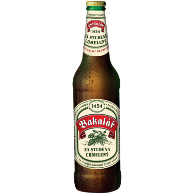 Пиво Бакалар холодного охмеления светлое фильтрованное 5.2%, 500мл