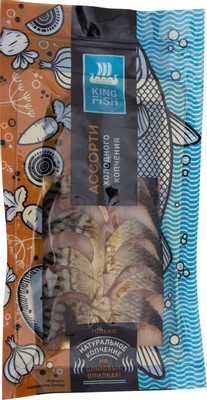 Рыбное ассорти Kingfish скумбрия-сельдь филе-кусочки холодного копчения, 150г