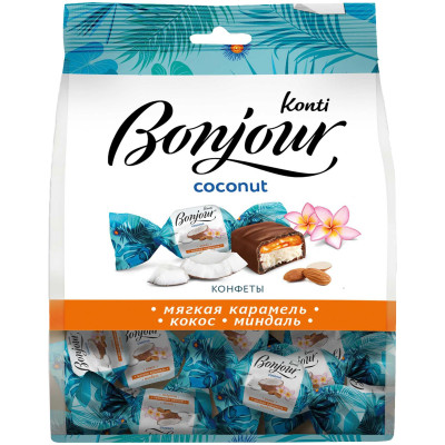 Конфеты Konti Bonjour Coconut, 200г