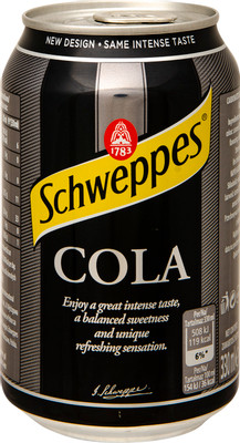 Напиток безалкогольный Schweppes Кола газированный, 330мл