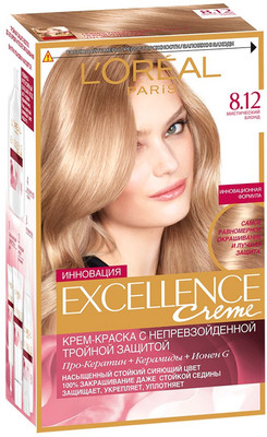 Крем-краска для волос L'Oreal Paris Excellence Creme мистический блонд 8.12