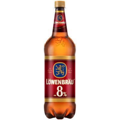 Пиво Löwenbräu Bockbier крепкое светлое пастеризованное 8%, 1.3л