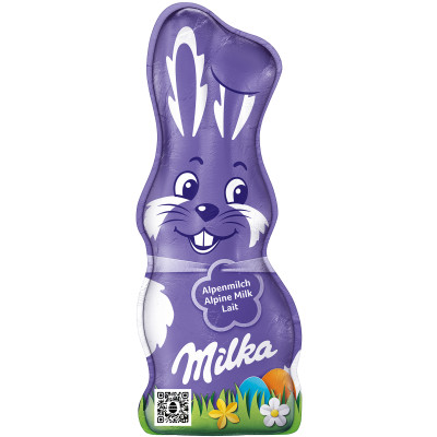 Фигурный шоколад Milka молочный в форме зайца, 45г