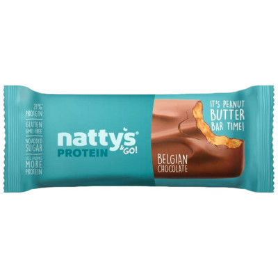 Батончик Nattys&Go PRO протеиновый с арахисовой пастой в шоколаде, 45гр