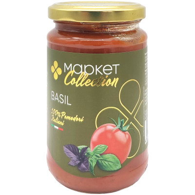 Соус Pugliese Basil Sauce томатный с базиликом Market Collection, 290г