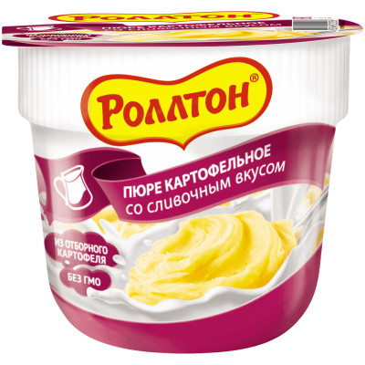 Пюре Роллтон картофельное со сливочным вкусом