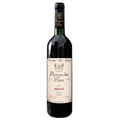 Вино Даманские вина Мерло столовое красное сухое 12%, 700мл