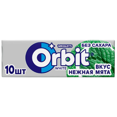 Жевательная резинка Orbit Белоснежный Нежная мята, 13.6г