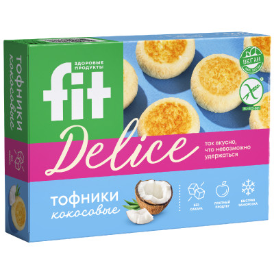 Тофники Fitdelice кокосовые замороженные, 260г