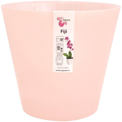 Горшок для цветов InGreen Фиджи Орхидея розовый перламутр D230мм, 5л